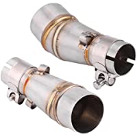 Los mejores  - Tubo Medio de Escape de La Motocicleta- Tubo Conector del Silenciador de Escape con Abrazaderas y Adaptadores